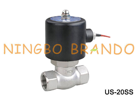 Elettrovalvola a vapore in acciaio inossidabile da 3/4" UNI-D tipo US-20 24VDC 220VAC