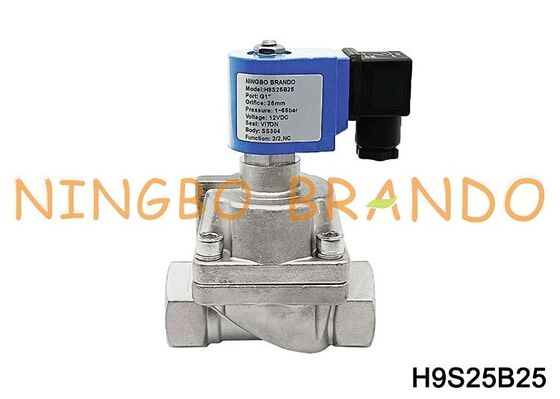 Elettrovalvola in acciaio inossidabile aria acqua ad alta pressione DN25 1'' 100 bar 24V 220V