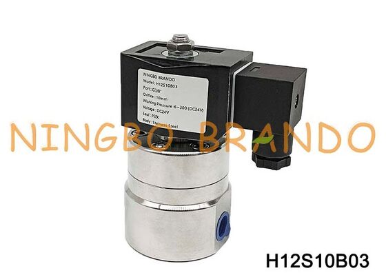 Elettrovalvola ad alta pressione DN10 3/8 pollici 300 bar Acciaio inossidabile 220V 24V