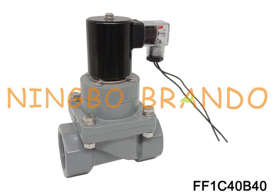Valvola chimica anticorrosiva dell'elettrovalvola a solenoide DN40 di 1-1/2 '' CPVC FF1C40B40