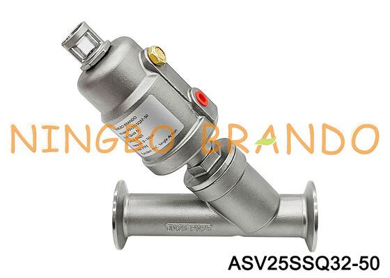 Valvola a sede angolare pneumatica in acciaio inossidabile Tri-Clamp 1/2'' DN15 Valvola a sede angolare per vapore
