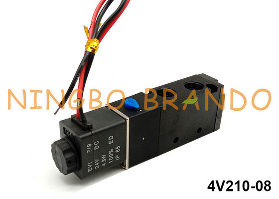 5 tipo pneumatico CC di Airtac dell'elettrovalvola a solenoide di posizione di modo 2 di 4V210-08 24V