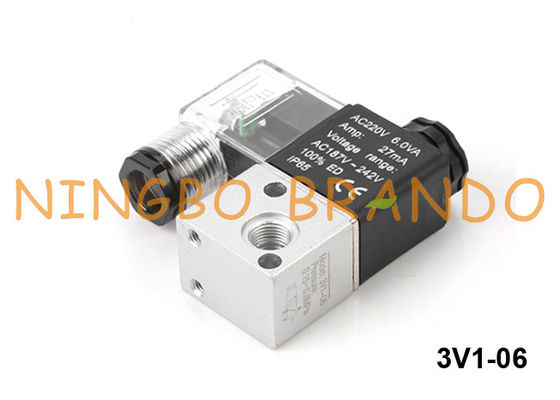 tipo modo pneumatico DC24V di 3V1-06 Airtac dell'elettrovalvola a solenoide 3/2