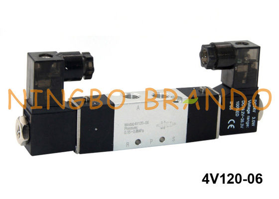 tipo doppio modo pneumatico 24V 220V di 4V120-06 Airtac dell'elettrovalvola a solenoide 5/2