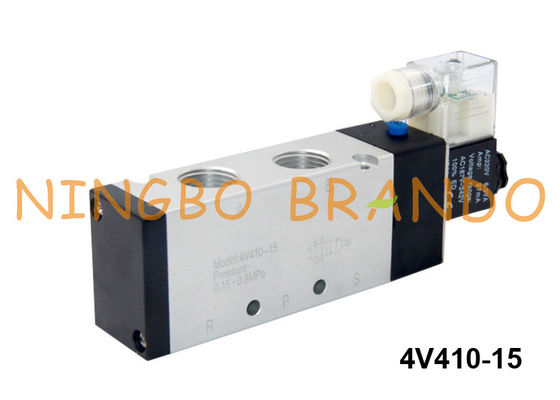 tipo modo pneumatico di 4V410-15 Airtac dell'elettrovalvola a solenoide dell'aria 220V 5/2 1/2»