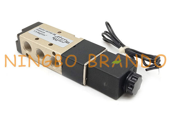 5/2 di elettrovalvola a solenoide pneumatica a 1/8 pollici del controllo aereo di modo 4V110-06