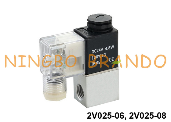 tipo di 2V025-06 2V025-08 Airtac - valvola per aria del solenoide di 2 modi 12VDC 24VDC