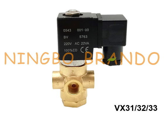 Tipo 3 elettrovalvola a solenoide di ASCO d'ottone di modo per 1/8" acqua aria 1/4" 24V 220V