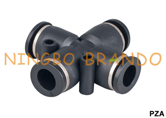 I montaggi di tubo flessibile pneumatici trasversali del sindacato di PZA spingono a rapido si collegano